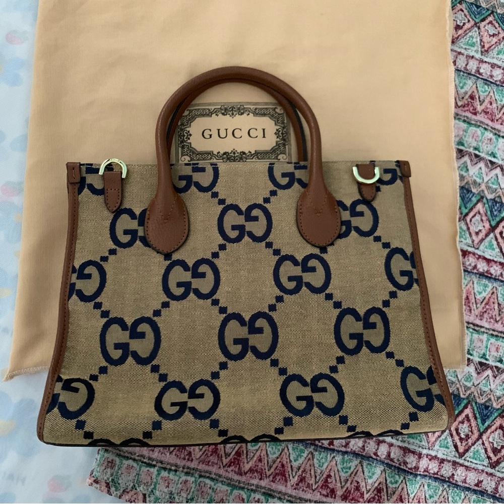 Gucci Large Ge Canvas Tote